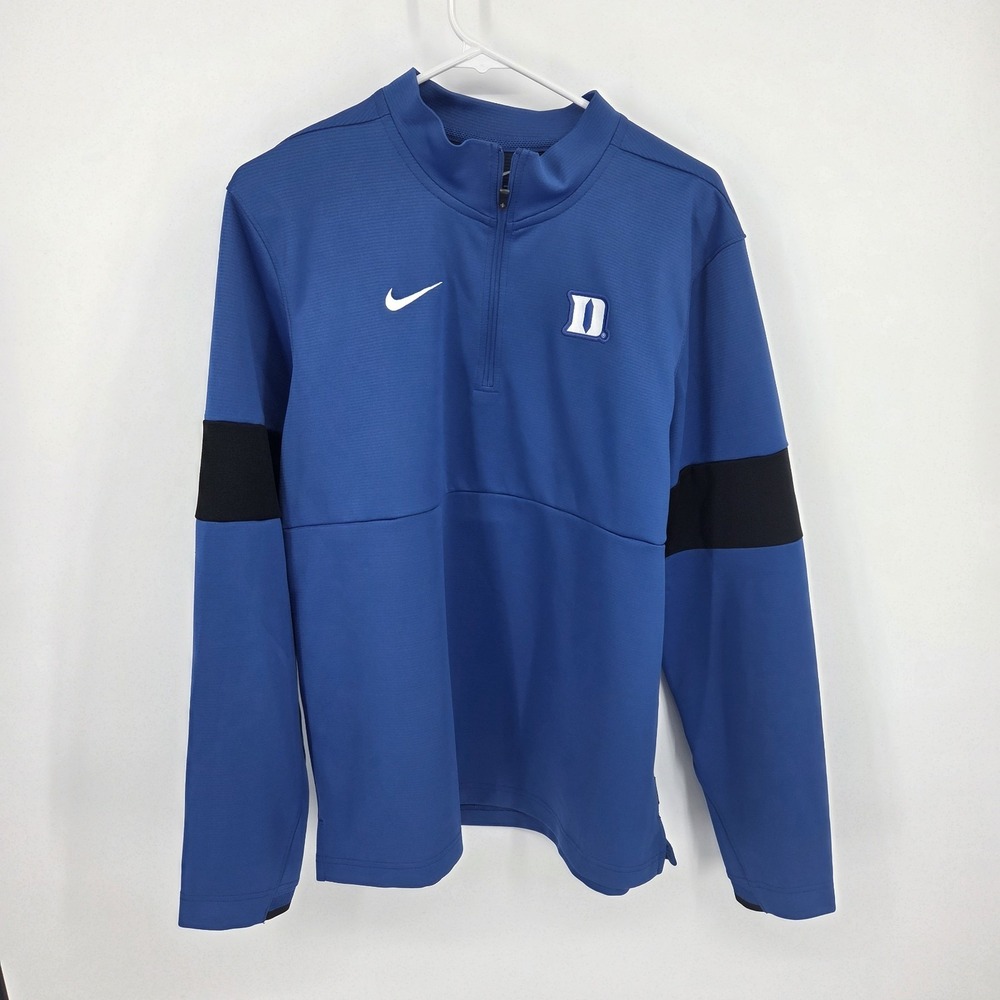Duke Blue Devils Pullover Quarter Zip Mens Medium NCAA Basketball Nike Dri Fit